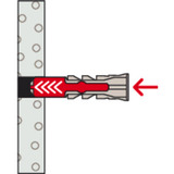 fischer Cheville DuoPower 8x40 S Gris clair/Rouge