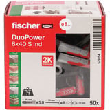 fischer Cheville DuoPower 8x40 S Gris clair/Rouge