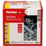 fischer Cheville SX Plus 6x30 PH TX Gris clair