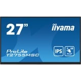 iiyama ProLite T2755MSC-B1 écran plat de PC 68,6 cm (27") 1920 x 1080 pixels Full HD LED Écran tactile Dessus de table Noir Moniteur Noir (Mat), 1x DisplayPort, 1x HDMI, 2x USB-A, 68,6 cm (27"), 1920 x 1080 pixels, Full HD, LED, 5 ms, Noir