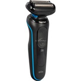 Braun Series 5 51-M4500cs Rasoir à grille Noir, Bleu Noir/Bleu, Rasoir à grille, Noir, Bleu, Boutons, LED, Chargement, Énergie, AC/Batterie