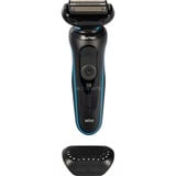 Braun Series 5 51-M4500cs Rasoir à grille Noir, Bleu Noir/Bleu, Rasoir à grille, Noir, Bleu, Boutons, LED, Chargement, Énergie, AC/Batterie