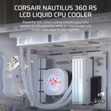 Corsair NAUTILUS 360 RS LCD Reconditionné, Watercooling Blanc