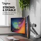 Digitus DA-90472, Support de moniteur Blanc