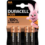 Duracell Plus Alkaline AA, Batterie 4 pièces