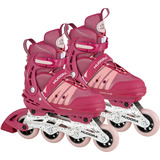 HUDORA Roller en ligne Comfort Taille 35-40, Rollers rose fuchsia