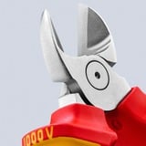 KNIPEX Pince coupante de côté 70 06 160, Tenailles de cran Rouge/Jaune, isolées par gaines bi-matière, certifiées VDE