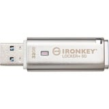 Kingston IronKey Locker+ 50 32 Go, Clé USB Aluminium, USB-A 3.2 Gen 1 (5 Gbit/s)