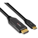 Lindy Câble adaptateur USB Type C vers HDMI 8K60, 2m Noir, 2m, 2.0/3.2 Gen 2 (3.1 Gen 2), USB Type-C, Sortie HDMI, 7680 x 4320 pixels