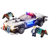 Lumibricks Cyberpunk Neoncity - Voiture de patrouille de police, Jouets de construction 