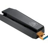 MSI AX1800 WiFi USB Adapter carte et adaptateur d'interfaces USB 2.0, Adaptateur WLAN USB Type-A, USB 2.0, Mâle, Noir, 102 mm, 30 mm