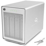 OWC Mercury Elite Pro Quad Boîtier disque dur/SSD Blanc 2.5/3.5" Argent, Boîtier disque dur/SSD, 2.5/3.5", SATA, 10 Gbit/s, Échange à chaud, Blanc