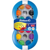 Pelikan 700023 peinture à l'eau Multicolore Palette 24 pièce(s), Boîtes de peinture Bleu, Multicolore, 24 pièce(s)