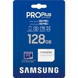 SAMSUNG PRO Plus 128 Go microSDXC (2023) , Carte mémoire Bleu, UHS-I U3, Class 10, V30, A2