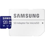 Samsung PRO Plus 128 Go microSDXC (2023) , Carte mémoire Bleu, UHS-I U3, Class 10, V30, A2