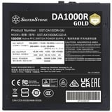 SilverStone SST-DA1000R-GM alimentation  modulaire 1000 watt Noir, 6x PCIe, 1x 12VHPWR, 7x PCIe, Gestion des câbles