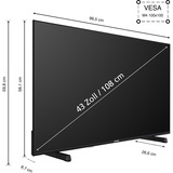 Telefunken  43" Ultra HD TV LED Noir
