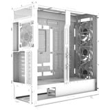 Thermaltake AX500 boîtier big tower Blanc | 2x USB-A | 1x USB-C | Verre Trempé