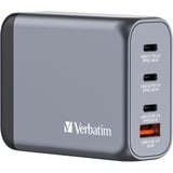Verbatim GNC-100 Universel Noir, Gris Secteur Charge rapide Intérieure Gris, 3x USB-C, 1x USB-A, Intérieure, Secteur, 20 V, Noir, Gris