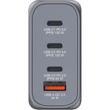 Verbatim GNC-100 Universel Noir, Gris Secteur Charge rapide Intérieure Gris, 3x USB-C, 1x USB-A, Intérieure, Secteur, 20 V, Noir, Gris