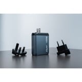 Verbatim GNC-100 Universel Noir, Gris Secteur Charge rapide Intérieure Gris, 3x USB-C, 1x USB-A, Intérieure, Secteur, 20 V, Noir, Gris
