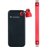 Verbatim Pocket 2 To USB Type-C 3.2 Gen 2 (3.1 Gen 2) Noir, Rouge SSD externe Noir/Rouge, 2 To, USB Type-C, 3.2 Gen 2 (3.1 Gen 2), 1000 Mo/s, 10 Gbit/s, Noir, Rouge