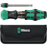 Wera Kraftform Kompakt 26 RA-R avec sac, Set d'embouts de vissage Noir/Vert