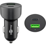 goobay chargeur rapide voiture double USB USB-C PD (Power Delivery) Noir