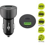goobay chargeur rapide voiture double USB USB-C PD (Power Delivery) Noir