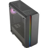 Aerocool Genesis ARGB (A-BK-v2) boîtier midi tower Noir | 4x USB-A | RGB | Window