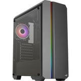 Aerocool Genesis ARGB (A-BK-v2) boîtier midi tower Noir | 4x USB-A | RGB | Window