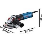 Bosch BOSCH GWS 17-150 S Winkelschleif. CARToN, Meuleuse d'angle Bleu/Noir, 9700 tr/min, 15 cm, Secteur, 2,2 kg, Moteur sans balai