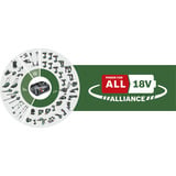 Bosch Universal Pump 18V pompe à air électrique 10,3 bar 30 l/min Vert/Noir, Vélo, Voiture, Universel, 10,3 bar, 30 l/min, Vert, Plastique, Caoutchouc, 0 - 150 psi