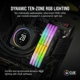 Corsair Kit 32 Go DDR5-6000 (2x16 Go), Mémoire vive Noir, CMH32GX5M2B6000C38, Vengeance RGB, XMP