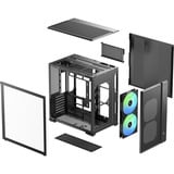 DeepCool CG590 MESH 2F boîtier midi tower Noir | 2x USB-A | 1x USB-C | RGB | Verre trempé