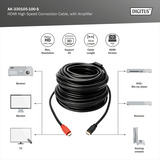 Digitus AK-330105-100-S, Câble Noir/Rouge