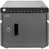Digitus Armoire de recharge de bureau mobile, 10 stations de charge, pour tablettes jusqu'à 14" Noir, 10x USB-C