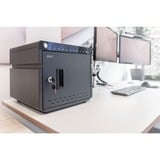 Digitus Armoire de recharge de bureau mobile, 10 stations de charge, pour tablettes jusqu'à 14" Noir, 10x USB-C