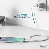 Digitus Câble de connexion en silicone USB 2.0 USB-C > USB-C Blanc