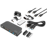 Digitus Commutateur KVM HDMI 2x1, Switch KVM Noir