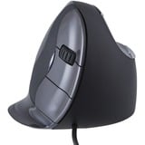 Evoluent Evoluent D Small, Souris Noir/Argent, Droitier, Conception verticale, Laser, USB Type-A, 3200 DPI, Noir