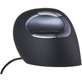 Evoluent Evoluent D Small, Souris Noir/Argent, Droitier, Conception verticale, Laser, USB Type-A, 3200 DPI, Noir