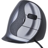 Evoluent Evoluent D souris Droitier USB Type-A 3200 DPI Noir/Argent, Droitier, Conception verticale, USB Type-A, 3200 DPI, Noir