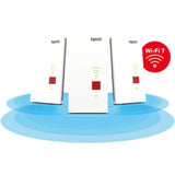 FRITZ! Ensemble mesh 2700 pack de 3, Répéteur Blanc/gris, Repeater 2700, Répéteur réseau, 125 Mbit/s, Wifi, Ethernet/LAN, Blanc