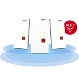 FRITZ! Ensemble mesh 2700 pack de 3, Répéteur Blanc/gris, Repeater 2700, Répéteur réseau, 125 Mbit/s, Wifi, Ethernet/LAN, Blanc