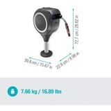 GARDENA Enrouleur de terrasse RollUp S, 15 mètres, Dévidoir Gris/Blanc