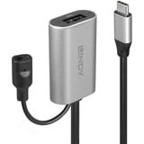 Lindy 43270 câble USB USB 3.2 Gen 1 (3.1 Gen 1) 5 m USB C USB A Argent, Câble d'extension Noir, 5 m, USB C, USB A, USB 3.2 Gen 1 (3.1 Gen 1), Argent