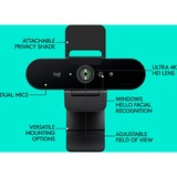 Logitech Brio Stream webcam Noir, 4096 x 2160 pixels, 60 ips, 1080p, USB 3.2 Gen 1 (3.1 Gen 1), Noir, Clip