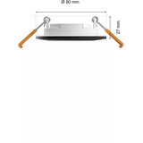 Philips Hue Hue White & Color Ambiance Slim Spot encastrable 90 mm, Lumière LED Noir