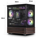 Thermaltake LCGS View 170WS, PC gaming Noir/bois